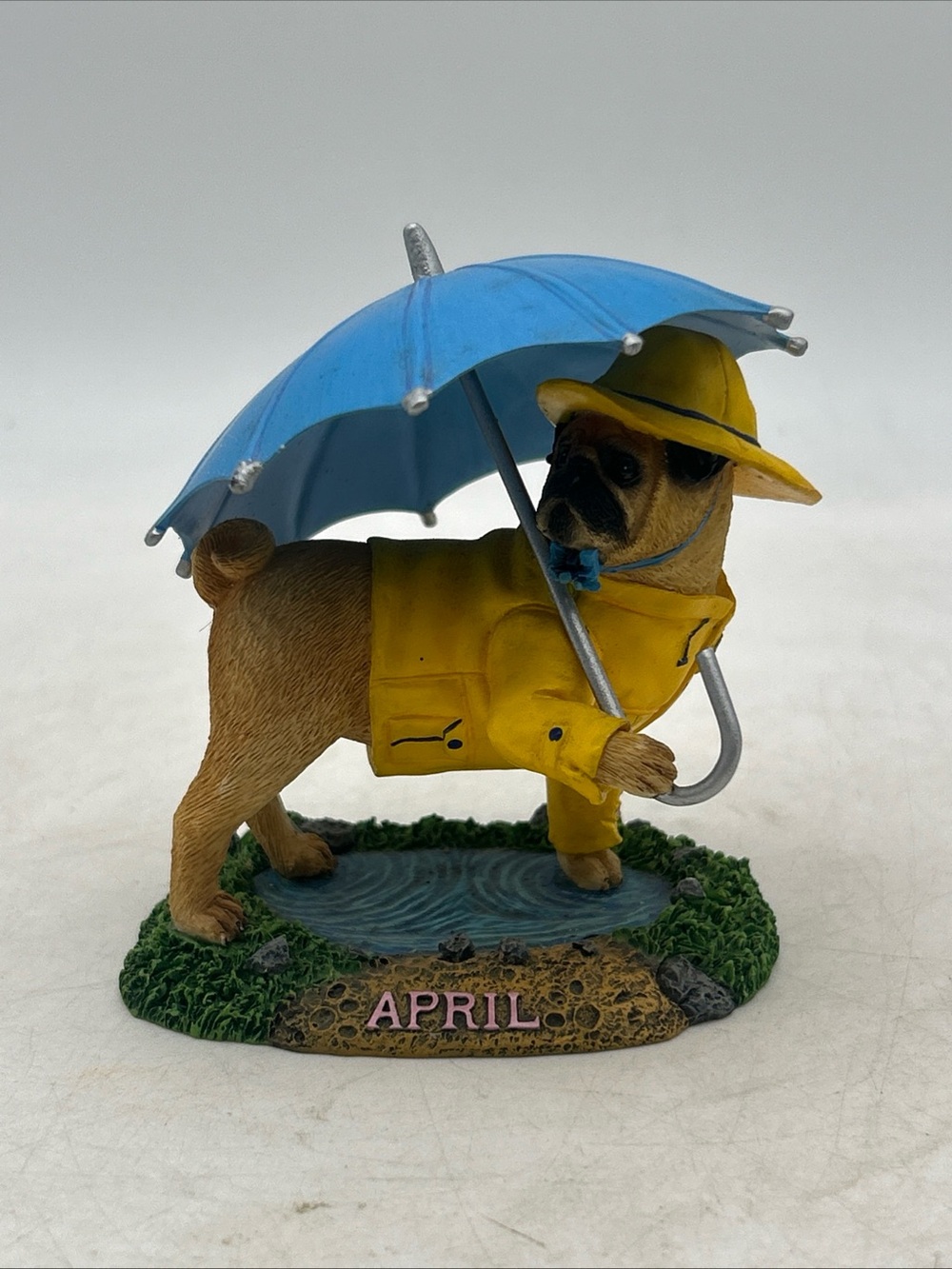 Danbury Mint Pug Perpetual Calendar Figurine of the Month Figure April